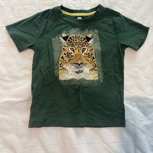 Tea Collection Dark Green Leopard Graphic Tee